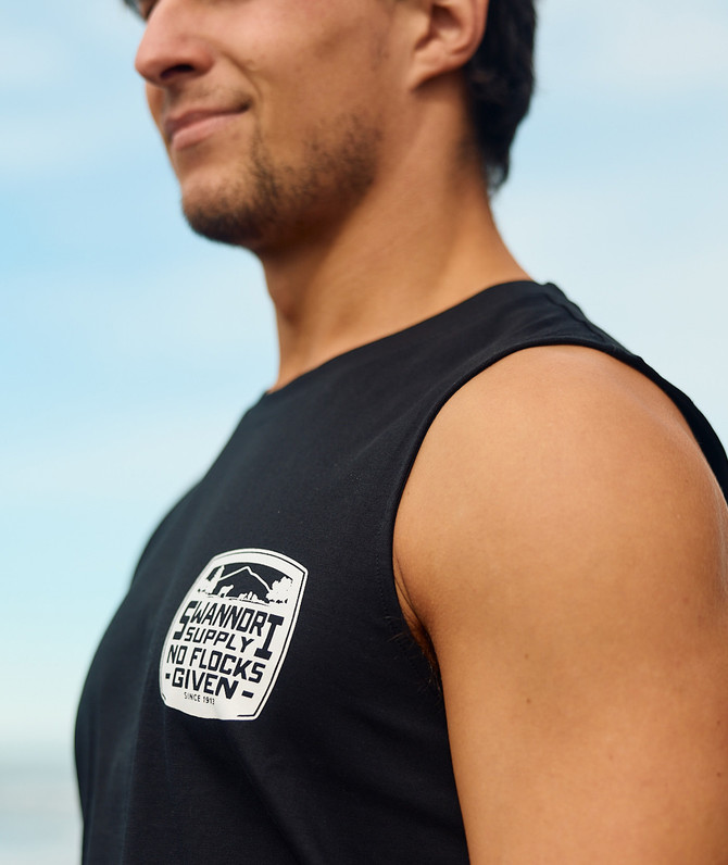 No Flocks Men's Printed Cotton Tank SWANNDRI