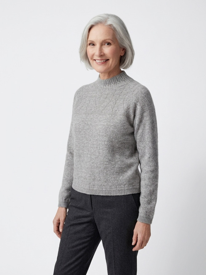 Cable Yoke Women's Sweater NATIVE WORLD (Updating)