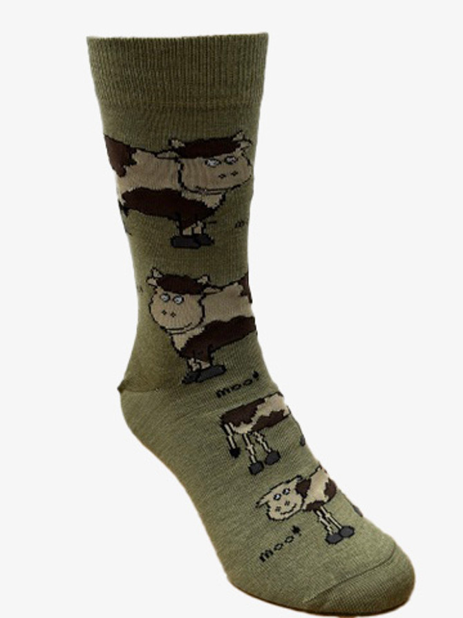 Cow Merino Wool Dress Socks NZNC