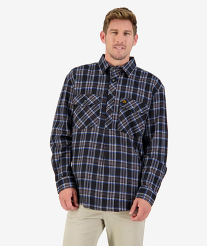 Egmont Half Button Cotton Shirt 2Pack SWANNDRI