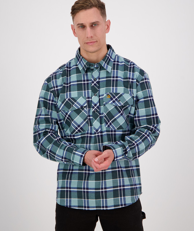 Egmont Half Button Cotton Shirt 2Pack SWANNDRI Egmont Half Button Cotton Shirt 2Pack SWANNDRI