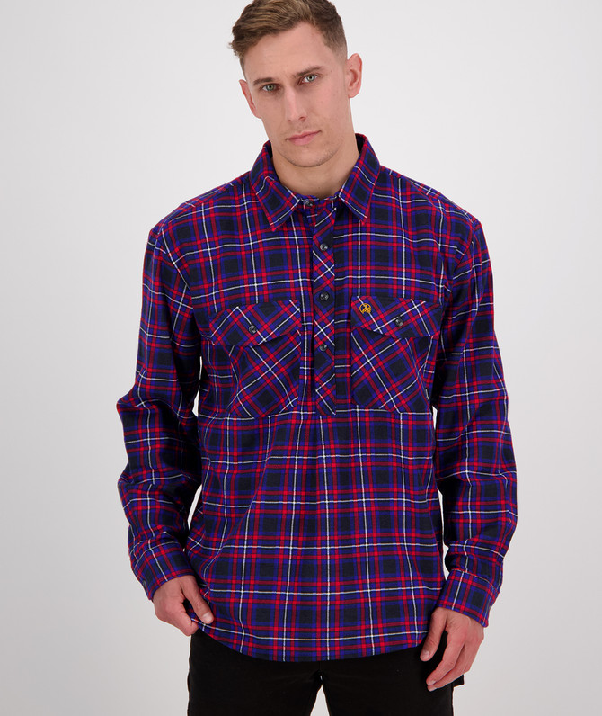 Egmont Half Button Cotton Shirt 2Pack SWANNDRI Egmont Half Button Cotton Shirt 2Pack SWANNDRI