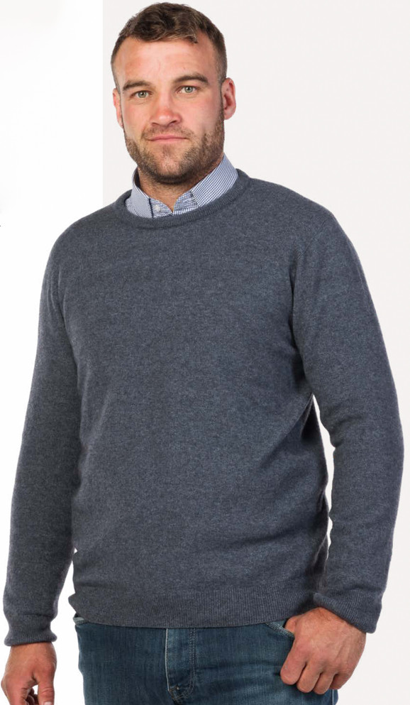 Crew Neck Possum Merino Wool Silk Sweater NATIVE WORLD Crew Neck Possum Merino Wool Silk Sweater NATIVE WORLD