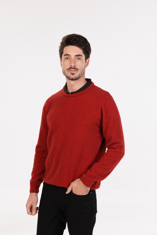 Crew Neck Possum Merino Wool Silk Sweater NATIVE WORLD Crew Neck Possum Merino Wool Silk Sweater NATIVE WORLD