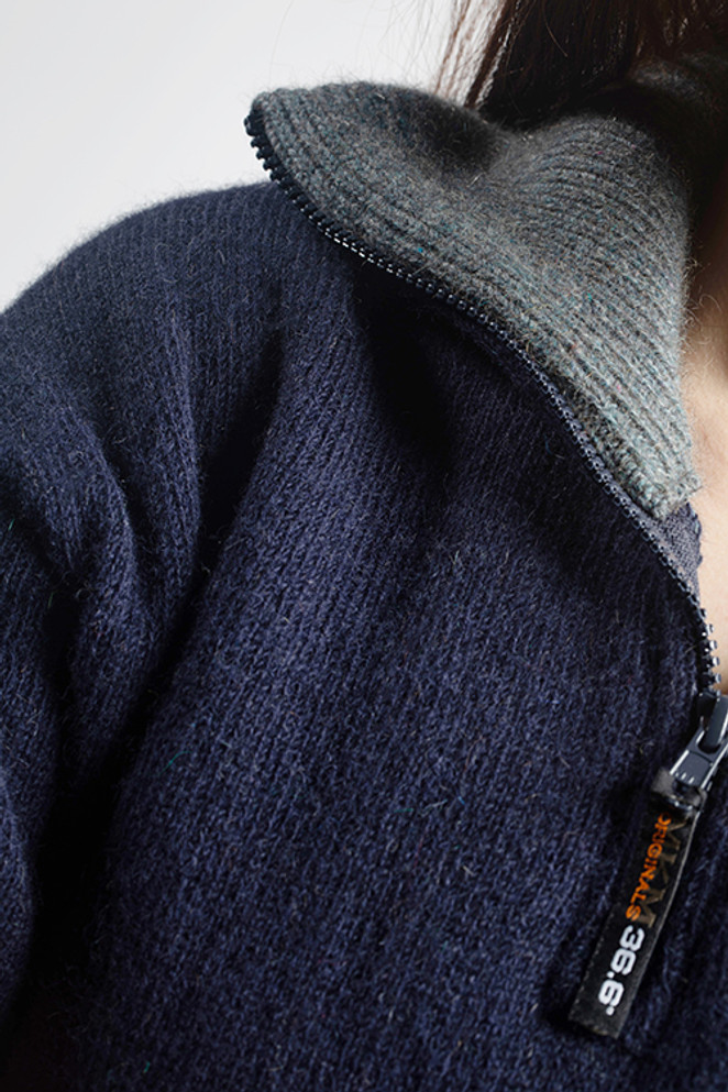 Tasman Dual Layer Wool/Possum Zip Neck Jersey MKM ORIGINALS