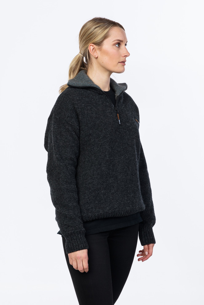 Tasman Dual Layer Wool/Possum Zip Neck Jersey MKM ORIGINALS