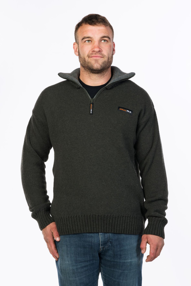Tasman Dual Layer Wool/Possum Zip Neck Jersey MKM ORIGINALS