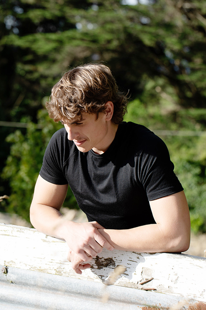 Fine Merino Wool Short Sleeve Crew Neck Top NZNC