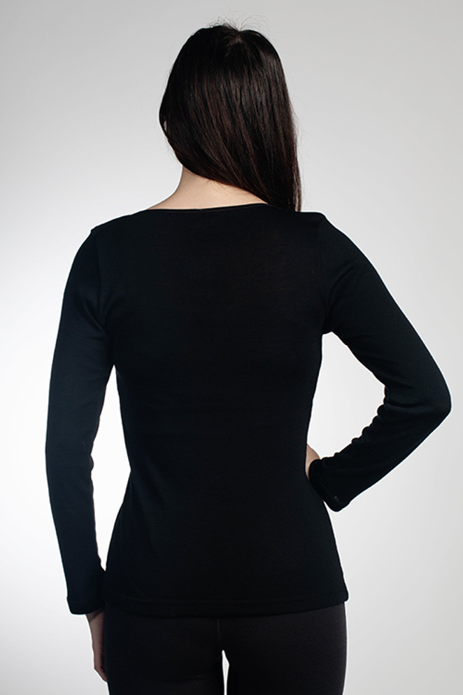 Romance Merino Wool Long Sleeve Base Layer Top NZNC