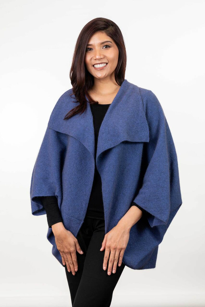 Possum Merino Wool Moss Stitch Shawl Shrug KORU