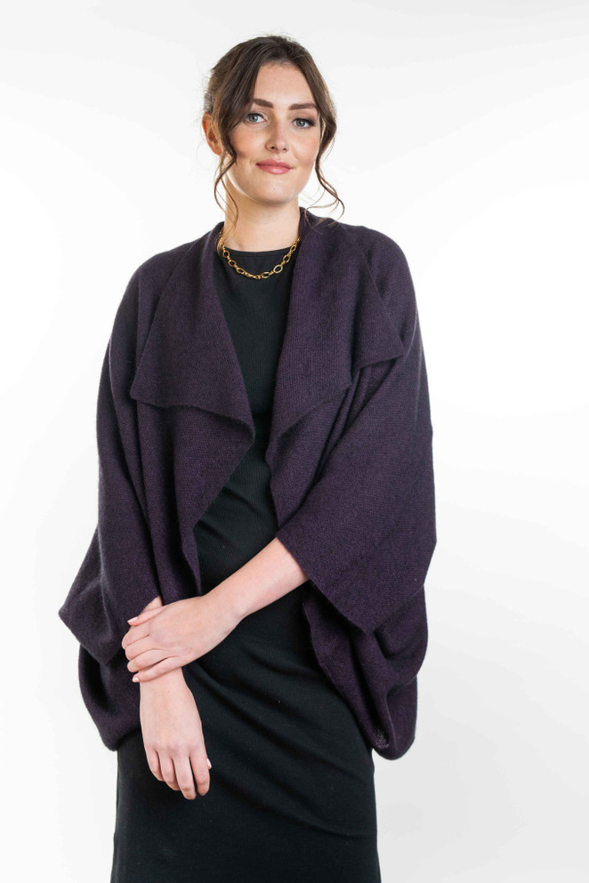 Possum Merino Wool Moss Stitch Shawl Shrug KORU