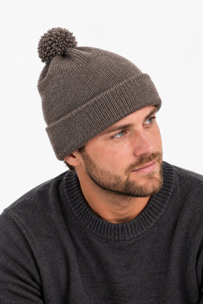 Palliser Romney Lambswool Pom Pom Beanie NZNC