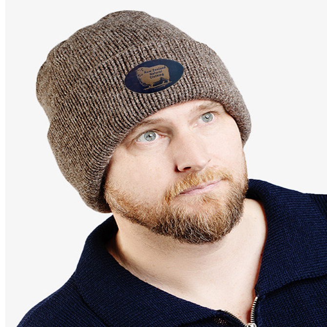 Palliser Romney Lambswool Badged Beanie NZNC