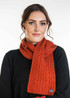 Thread Through Cable Possum Merino Wool Silk Scarf KORU