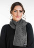 Thread Through Cable Possum Merino Wool Silk Scarf KORU