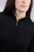 Possum Merino Plain Zip Silk Jacket NZNC
