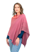 Graduated Stripe Poncho ROYAL MERINO