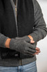 Fingerless Possum Merino Silk Gloves KORU
