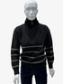 Striped Possum Merino Silk Zip Jumper KORU
