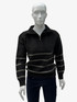 Striped Possum Merino Silk Zip Jumper KORU