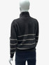 Striped Possum Merino Silk Zip Jumper KORU