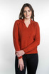 Polo Collar with Vee Neck Possum Merino Jumper  KORU