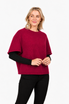 Split Sleeve Poncho Top NATIVE WORLD