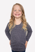 Kids Long Sleeve Striped Merino Ribbed Top