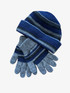 Stripe Beanie & Glove Possum Blend Combo NZNC
