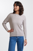 Long Sleeve Rib & Cable Crew Merino Jersey Royal