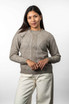 Diamond Cable Possum Merino Silk Jumper KORU