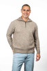 Diamond 1/2 Zip  Possum Merino Silk Plated Jumper BRUSHTAIL