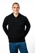 Diamond 1/2 Zip  Possum Merino Silk Plated Jumper BRUSHTAIL