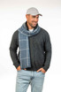 Check Possum Merino Silk Scarf KORU