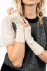 Moss Stitch Possum Merino Silk Plated Glovelet BRUSHTAIL