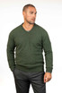 Vee Neck II Possum Merino Wool Silk Sweater KORU