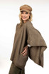 Moss Stitch Multiway Button Possum Merino Silk Wrap KORU
