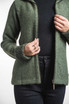 Two Tone Cable Trim Possum Merino Wool Silk Jacket KORU