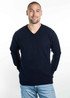 Vee Neck Possum Merino Wool Silk Sweater KORU