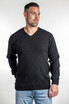 Vee Neck Possum Merino Wool Silk Sweater KORU