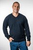 Vee Neck Possum Merino Wool Silk Sweater KORU
