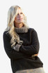 Two Tone Cable Trim Possum Merino Wool Silk Jumper KORU