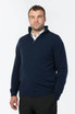 Light Possum Merino Wool Silk Zip Neck Sweater NATIVE WORLD