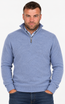 Light Possum Merino Wool Silk Zip Neck Sweater NATIVE WORLD