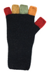 Multi Coloured Fingerless Gloves Possum Merino NATIVE WORLD