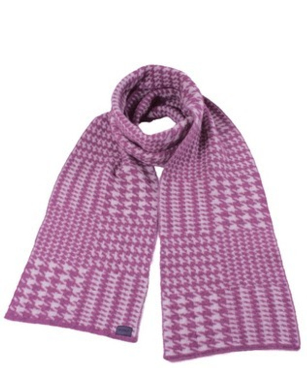 Houndstooth Possum Merino Wool Silk Scarf KORU