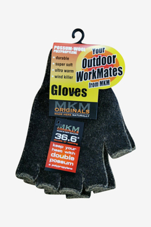 Possum Wool Polyprop Fingerless Work Gloves MKM ORIGINALS