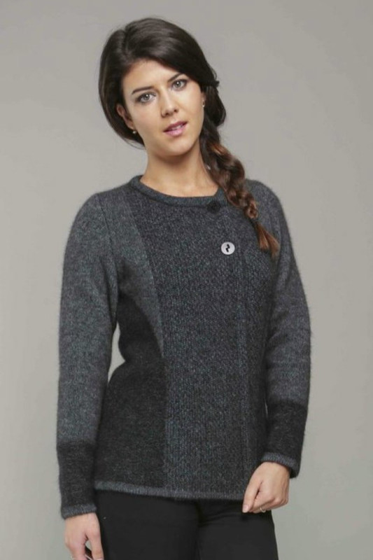 Black/Grey Button Up Cardigan