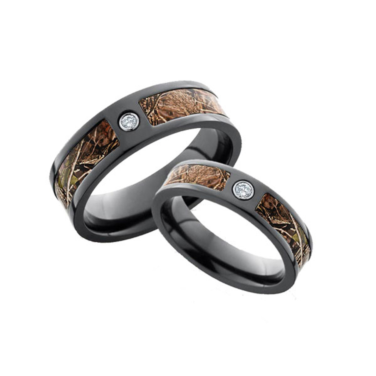 Camo wedding ring sets shop with real diamonds