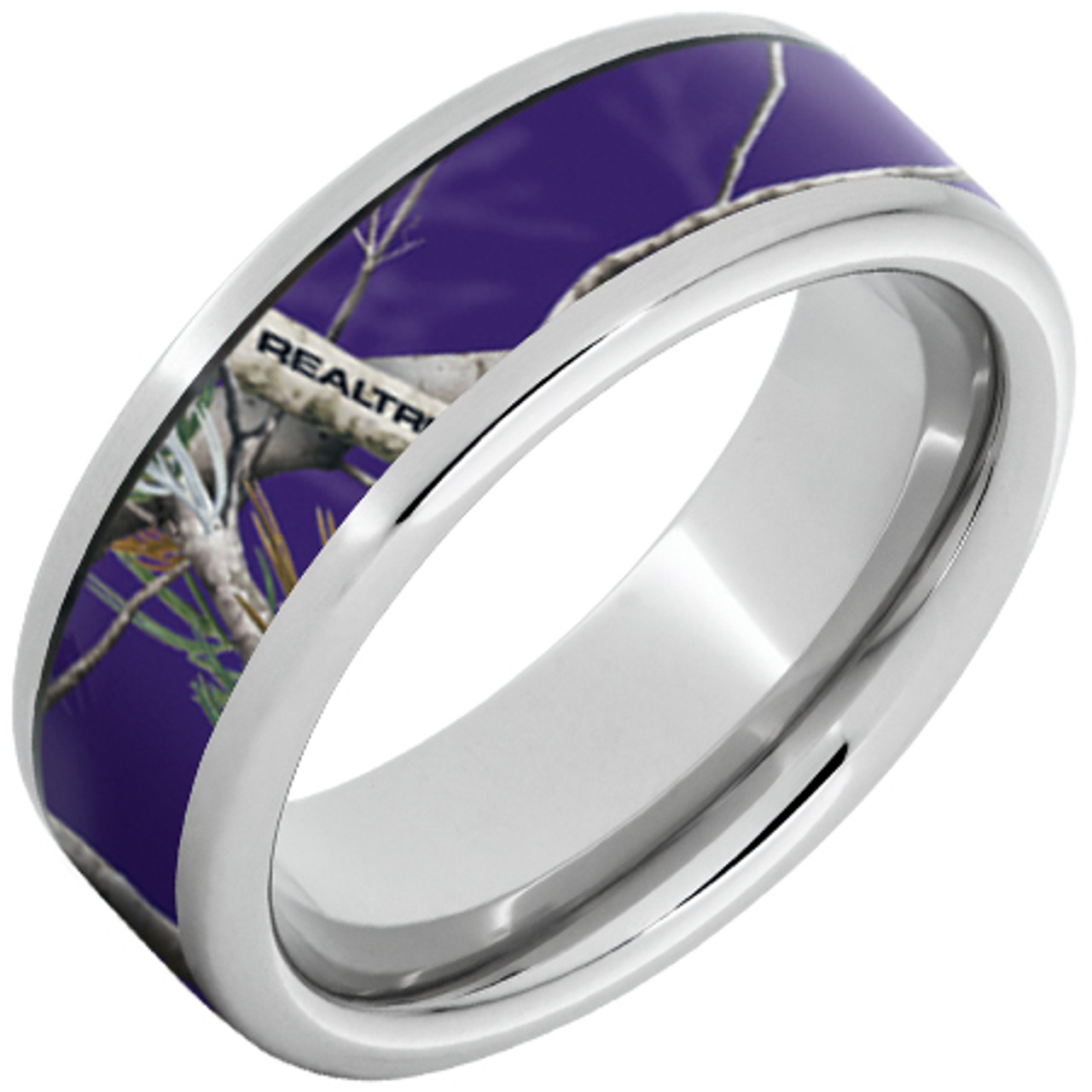 Pink Camo Ring With Three Diamonds Free Shipping Camokix